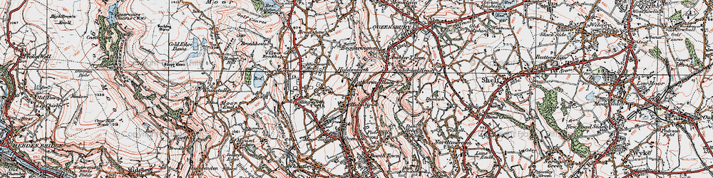 Old map of Holmfield in 1925