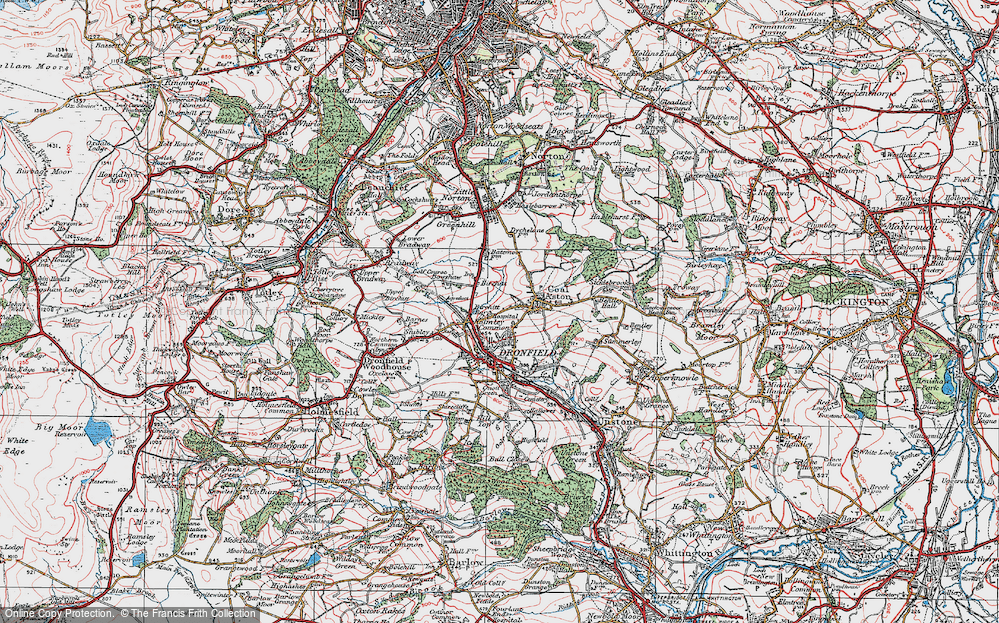 Old Map of Holmley Common, 1923 in 1923