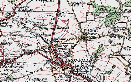 Old map of Birchitt in 1923