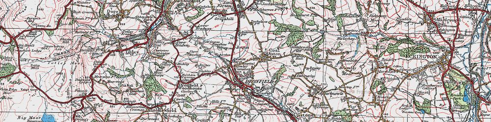 Old map of Birchitt in 1923