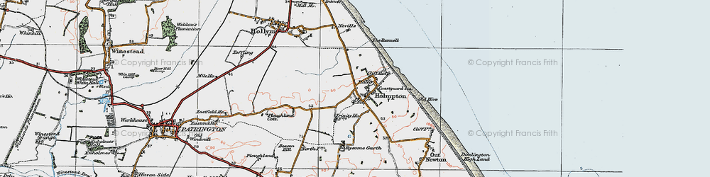 Old map of Holmpton in 1924