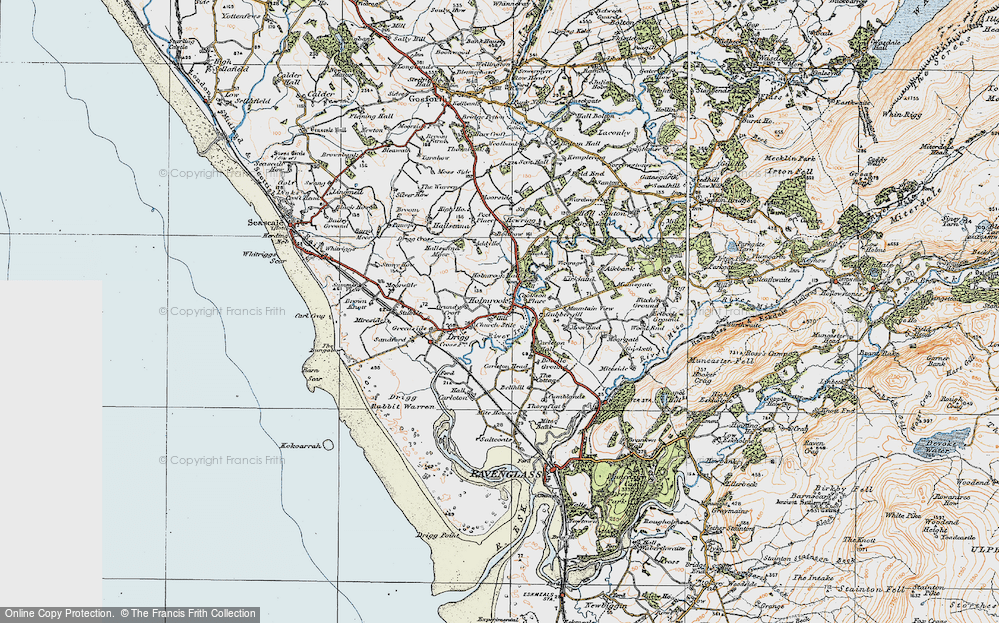 Old Map of Holmrook, 1925 in 1925