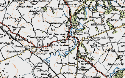 Old map of Holmrook in 1925