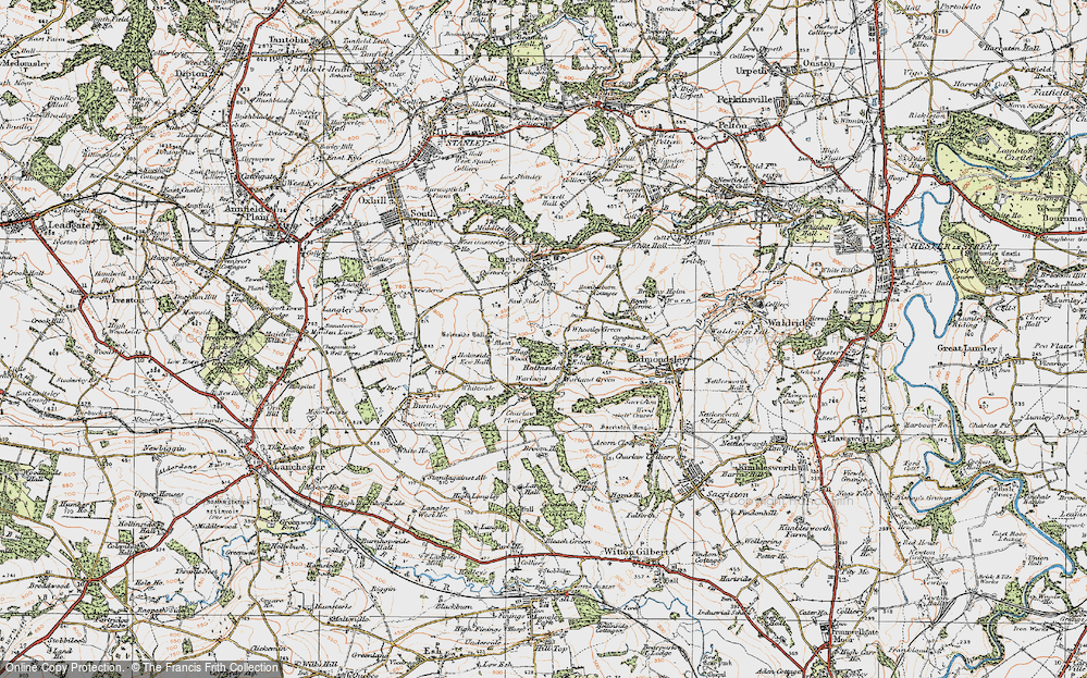 Old Map of Holmside, 1925 in 1925