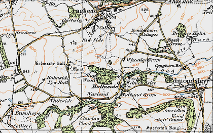 Old map of Holmside in 1925