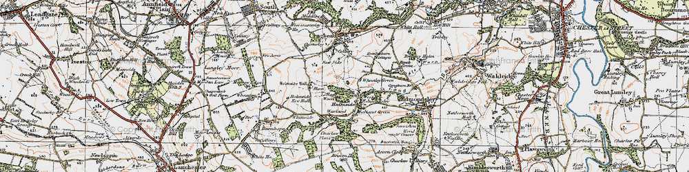 Old map of Holmside in 1925