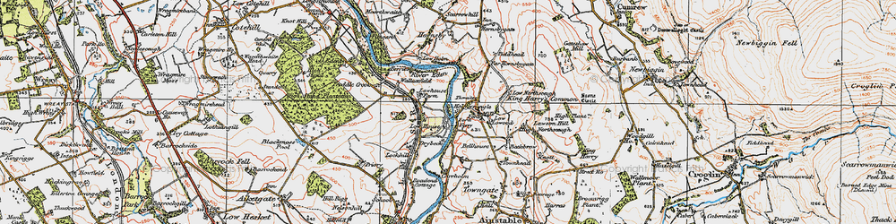 Old map of Holmwrangle in 1925