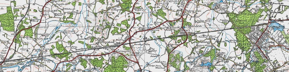 Old map of Holt in 1919