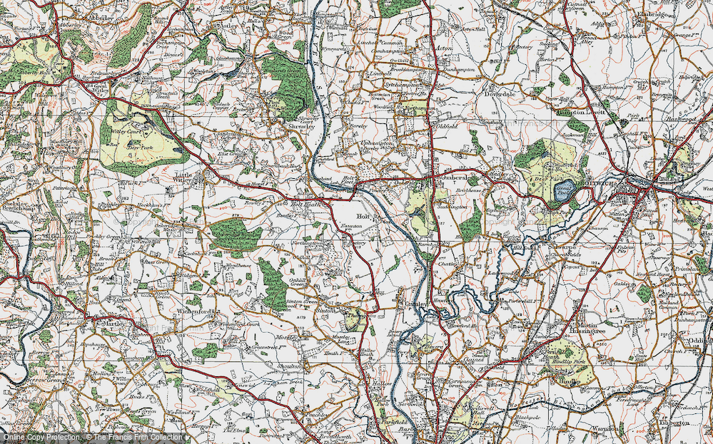 Old Map of Holt, 1920 in 1920