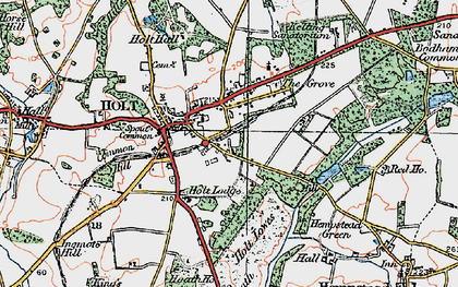 Old map of Holt in 1921