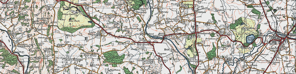 Old map of Holt Heath in 1920