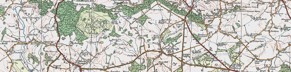 Old map of Agardsley Park in 1921