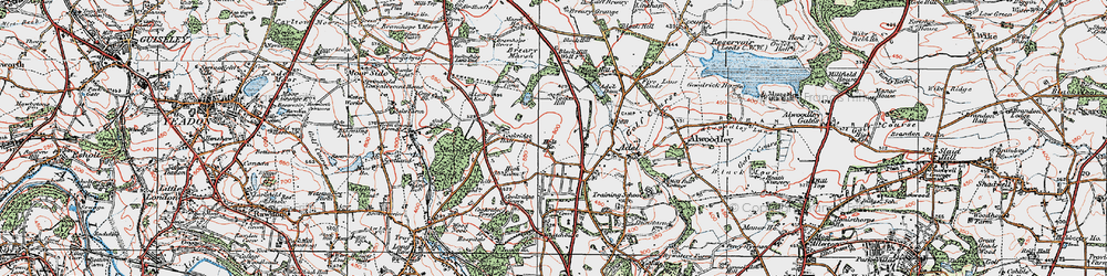 Old map of Adel Dam in 1925