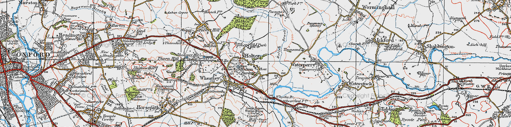 Old map of Holton in 1919