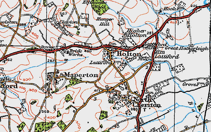 Old map of Holton in 1919