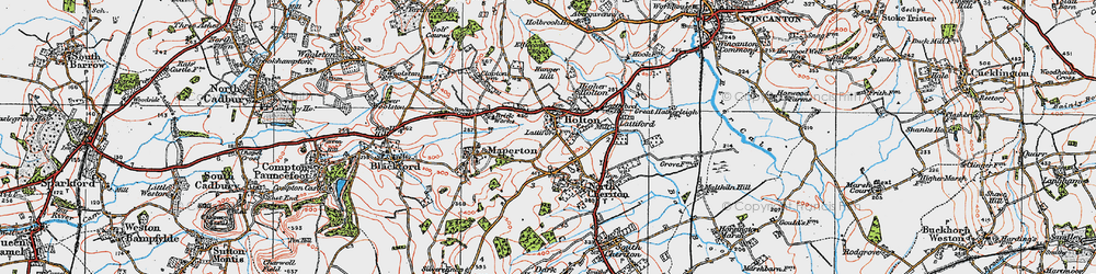 Old map of Holton in 1919