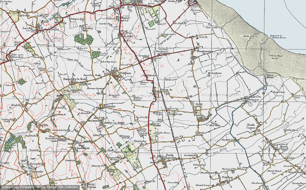Old Map of Holton le Clay, 1923 in 1923