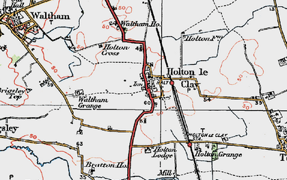 Old map of Holton le Clay in 1923
