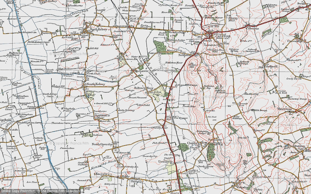 Old Map of Historic Map covering Claxby Moor in 1923