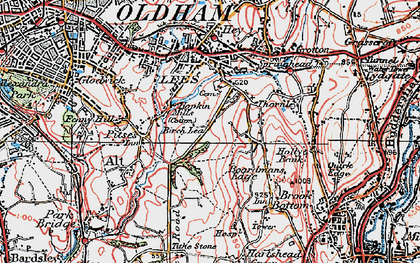 Old map of Holts in 1924