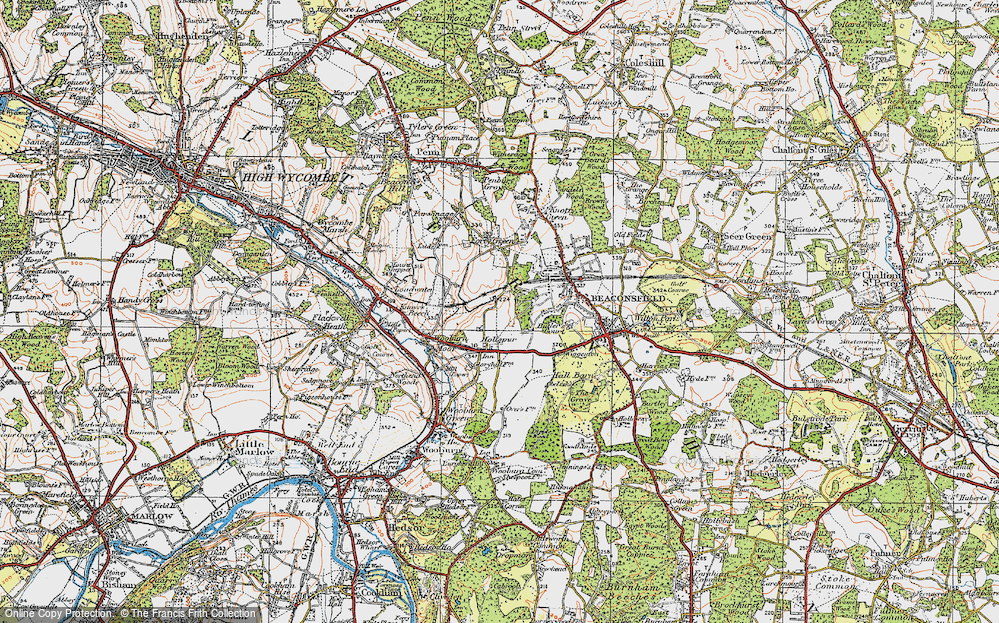 Old Map of Holtspur, 1920 in 1920