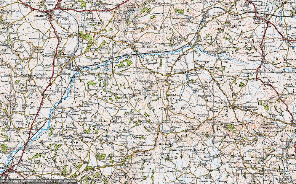 Old Map of Holway, 1919 in 1919