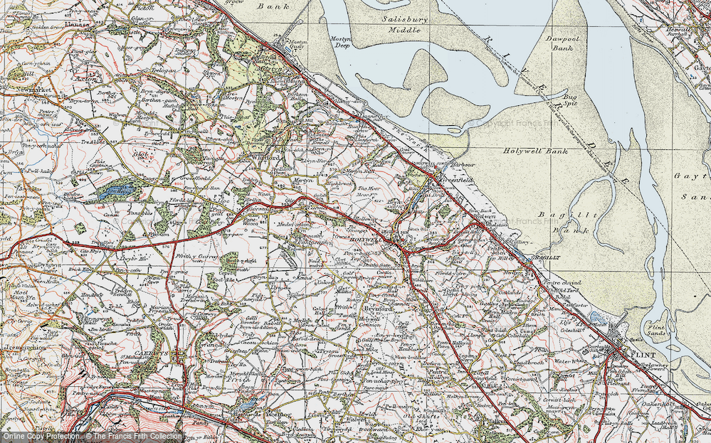 Old Map of Holway, 1924 in 1924