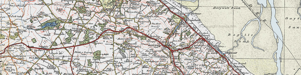 Old map of Holway in 1924