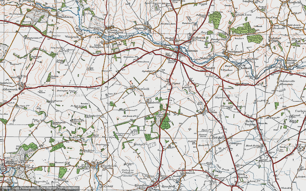 Old Map of Holwell, 1919 in 1919