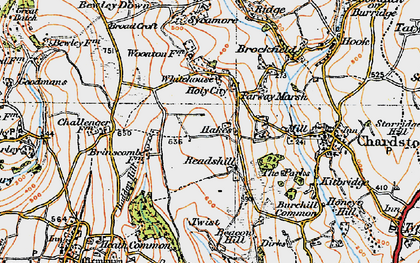 Old map of Holy City in 1919