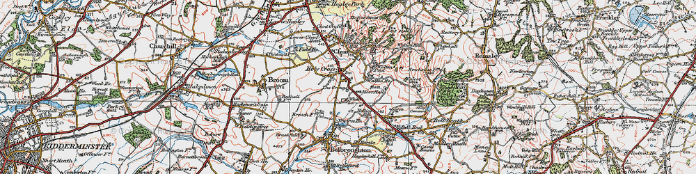 Old map of Yew Tree Ho in 1921