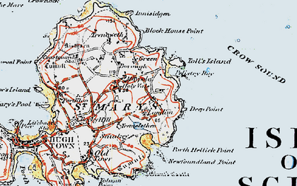 Old map of Holy Vale in 1919