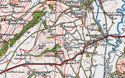 Old map of Bolshayne in 1919