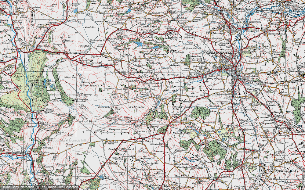 Old Map of Holymoorside, 1923 in 1923