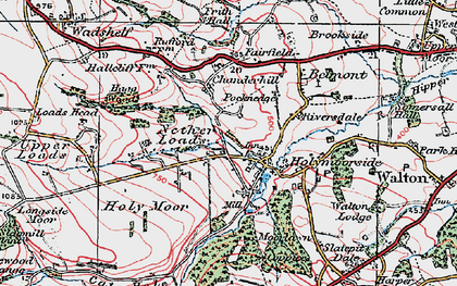 Old map of Holymoorside in 1923