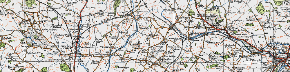Old map of Holywell in 1919