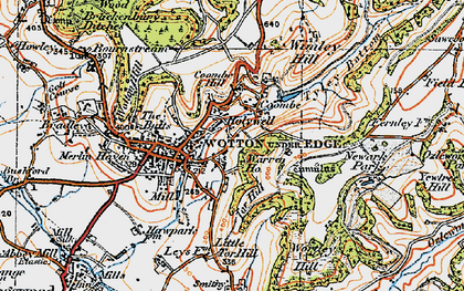 Old map of Holywell in 1919