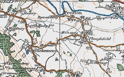 Old map of Holywell in 1920