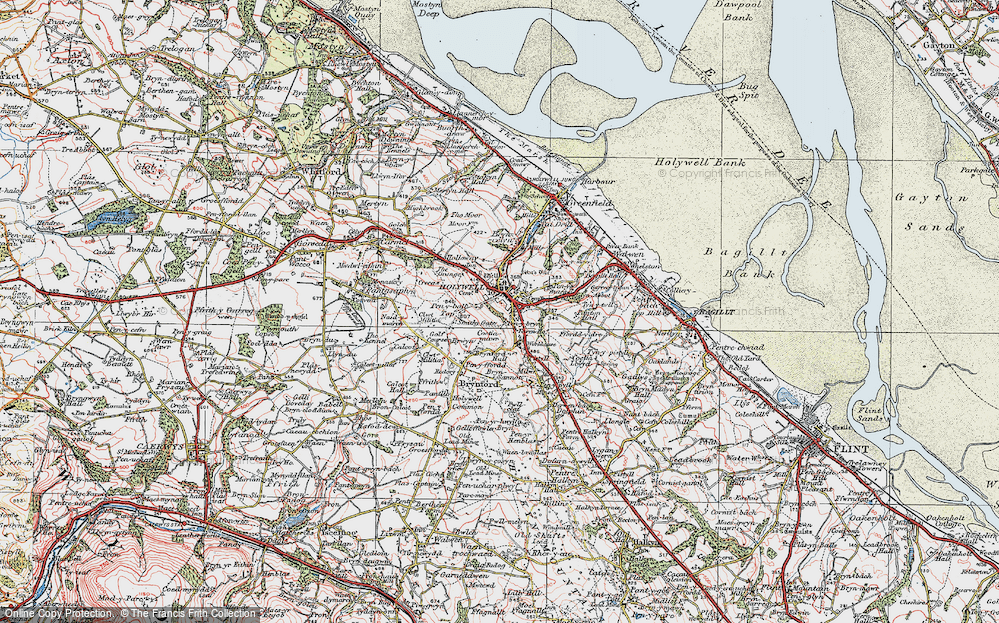 Old Map of Holywell, 1924 in 1924