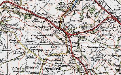 Old map of Holywell in 1924