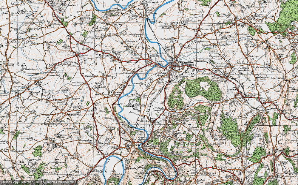 Old Map of Hom Green, 1919 in 1919