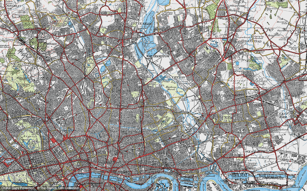 Old Map of Homerton, 1920 in 1920