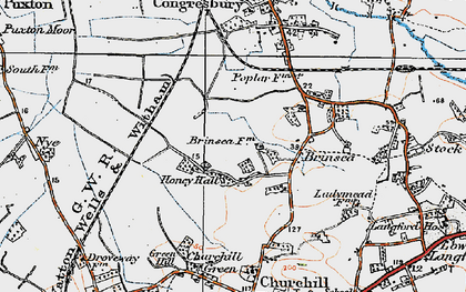 Old map of Honey Hall in 1919