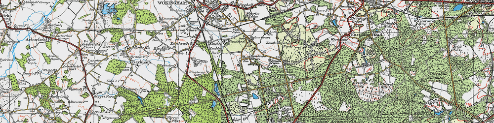 Old map of Honey Hill in 1919