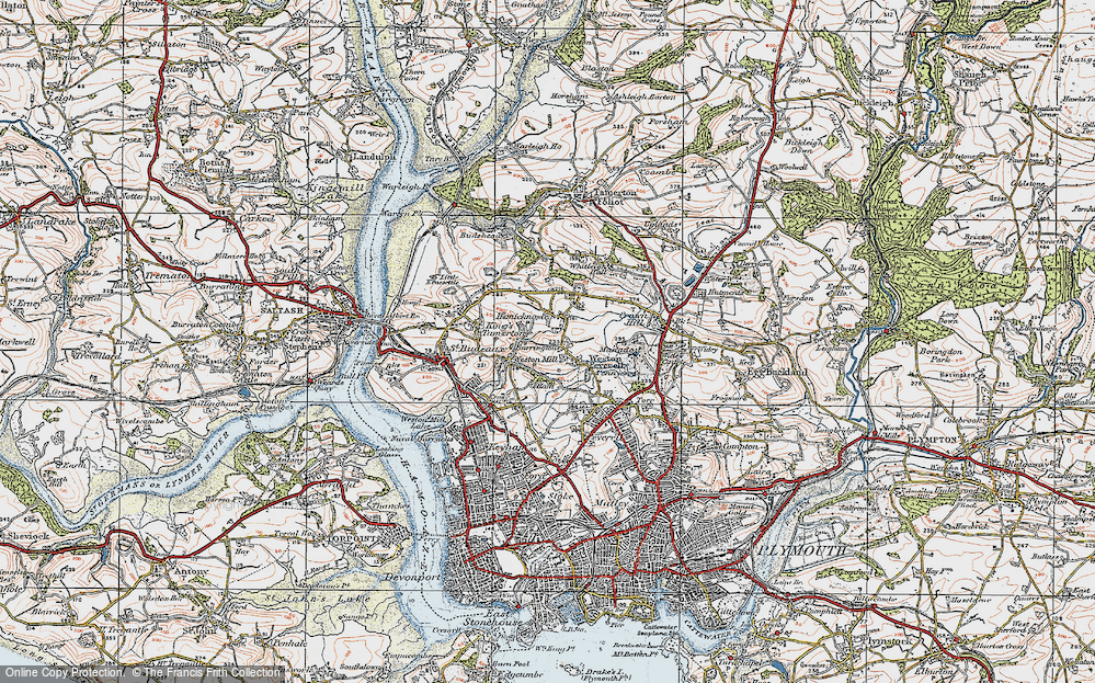Old Map of Honicknowle, 1919 in 1919