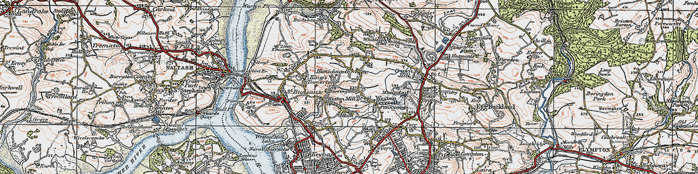 Old map of Honicknowle in 1919