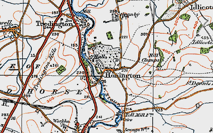 Old map of Tus Brook in 1919
