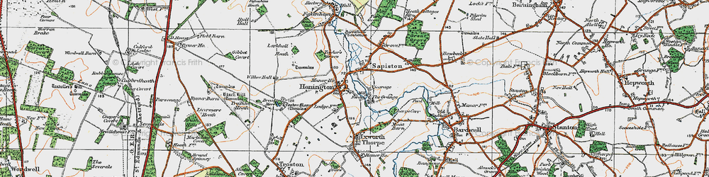 Old map of Troston Mount in 1920