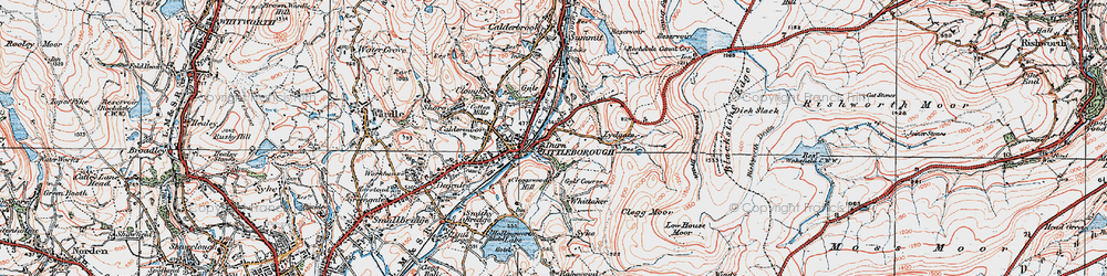 Old map of Honresfeld in 1925