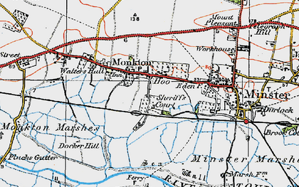 Old map of Hoo in 1920